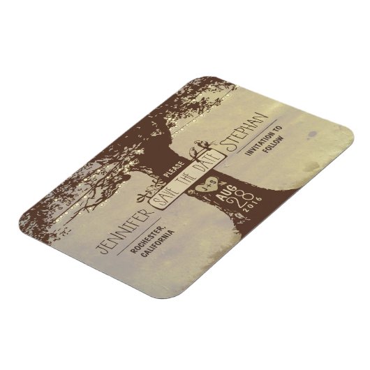 Alte Baumreihenleuchten speichern die Datumsmagnet Magnet (Linke Seite)