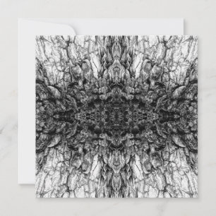 Alte Baumrinde Schwarz-Weiß-Foto-Musterdesign Karte