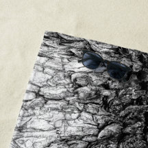 Alte Baumrinde Schwarz-Weiß-Foto-Musterdesign