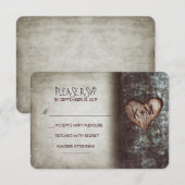 Alte Baumrustikale Hochzeitskarten RSVP Karte (Vorne/Hinten)