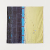 Alte bemalte beschädigte Betonwand. Textur. Abstra Wandteppich (Vorderseite (Horizontal))