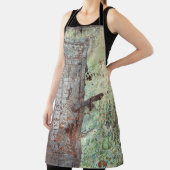 Alte bemalte rostige Tür Schürze (InSitu)