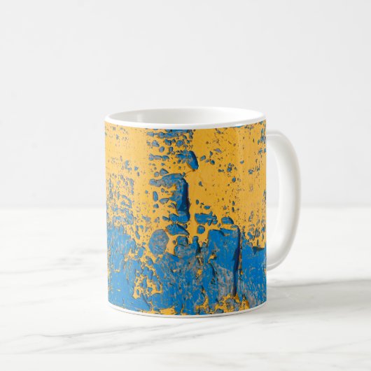 Alte bemalte Wand - Textur, Hintergrund. abstrakt, Kaffeetasse (VorderseiteRechts)