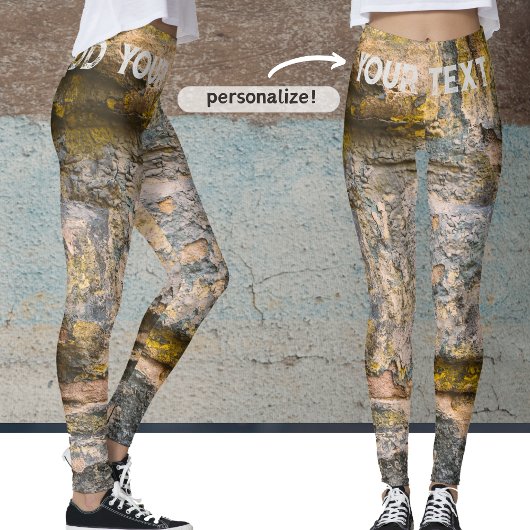 Alte bemalte Ziegelmauer Leggings