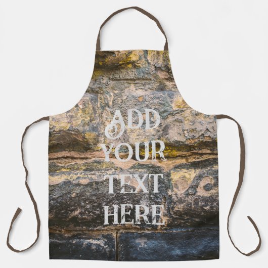 Alte bemalte Ziegelmauer Schürze (Vorderseite)