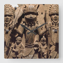 Alte Benin Relief Wall Clock