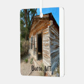 Alte Bergbauhütte in Butte Montana Ornament Aus Metall (Vorderseite links)