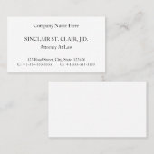 Alte Berufliche Visitenkarte (Vorne/Hinten)