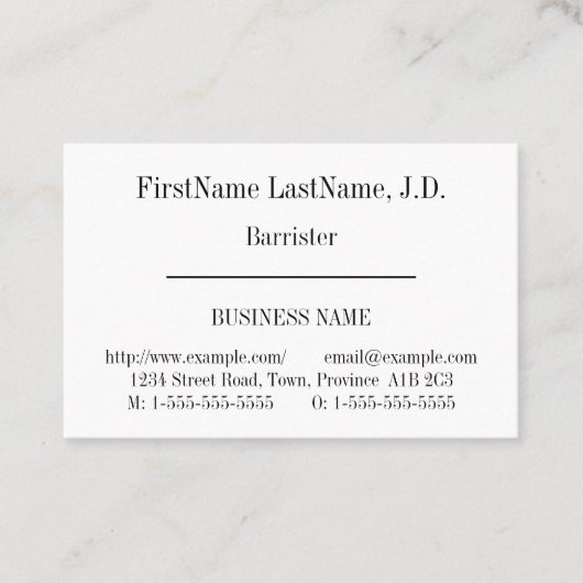 Alte Berufliche Visitenkarte (Vorderseite)