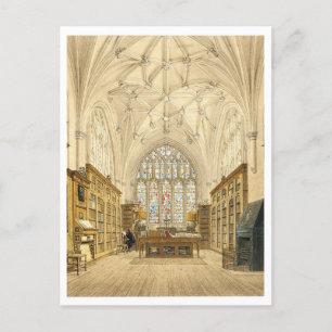 Alte Bibliothek am Winchester College Vintage Postkarte