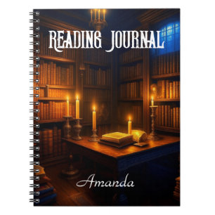 Alte Bibliothek dunkle Stimmung Lesen Notizblock