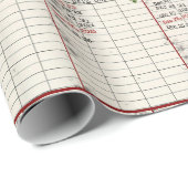 Alte Bibliothekskarten für 2025 Weihnachten Geschenkpapier (Rolleneckpunkt)