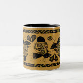 Alte Bienen und Blume auf der Tasse Gold (Mittel)