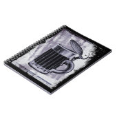 Alte Biersteine Illustration auf Grunge Hintergrun Notizblock (Linke Seite)