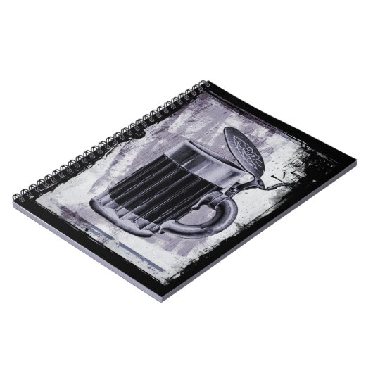 Alte Biersteine Illustration auf Grunge Hintergrun Notizblock (Linke Seite)