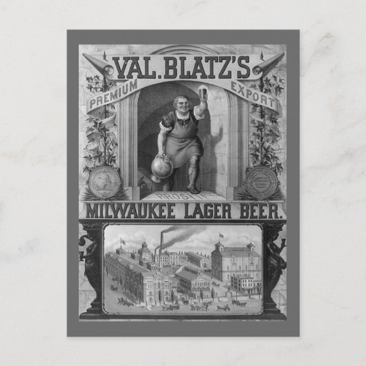 Alte Bierwerbung Postkarte (Vorderseite)