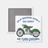 Alte Biker Magnet (Vorderseite/Rückseite)