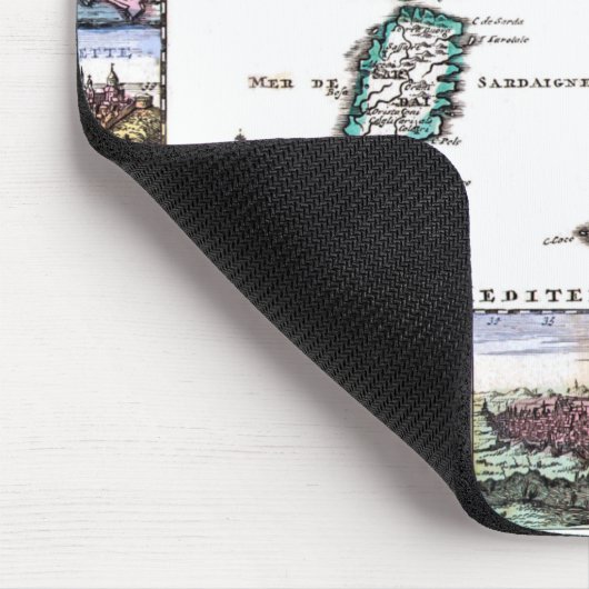 alte Bildkarte kursiv Mousepad (Ecke)