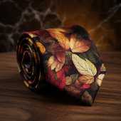 Alte Blätter Herbstfarben Krawatte