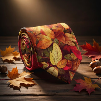 Alte Blätter Herbstfarben Krawatte