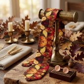 Alte Blätter Herbstfarben Krawatte
