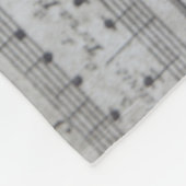 Alte Blattmusik mit gelben Rosen Fleecedecke (Ecke)