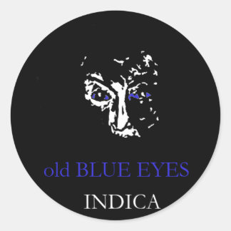 ALTE BLAUE EYES INDICA RUNDER AUFKLEBER
