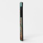 Alte blaue Farbe auf Holz Case-Mate iPhone Hülle (Hinten/Links)