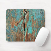 Alte blaue Farbe auf Holz Mousepad (Mit Mouse)