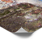 Alte blaue Tür Poster (Ecke)