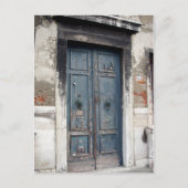 alte blaue Tür Postkarte (Vorderseite)