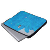 Alte blaue Türen rostige Textur Hintergrund.abstr Laptopschutzhülle (Vorne Knopf)
