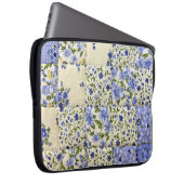 Alte Blauer Blumengeflecht Laptopschutzhülle (Vorne Rechts)