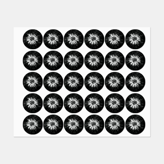 Alte Blume Etiketten (Blatt)