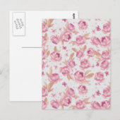 alte Blumen Postkarte (Vorne/Hinten)