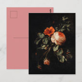 Alte Blumen Postkarte (Vorne/Hinten)