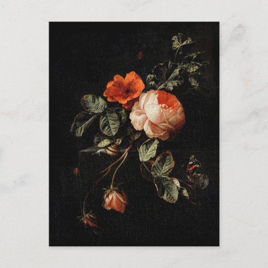 Alte Blumen Postkarte (Vorderseite)