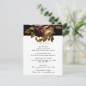 Alte Blumenhochzeit Begleitkarte (Stehend Vorderseite)