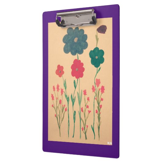 Alte Blumennostalgie Klemmbrett (Links)