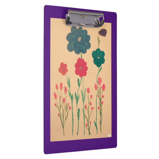 Alte Blumennostalgie Klemmbrett (Rechts)