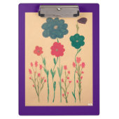Alte Blumennostalgie Klemmbrett (Vorderseite)