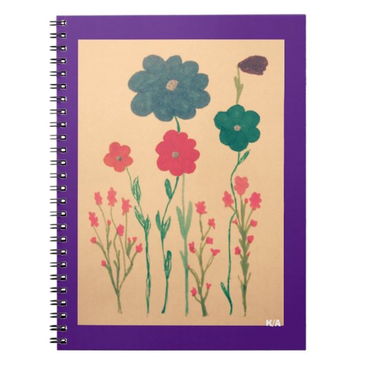 Alte Blumennostalgie Notizblock (Vorderseite)