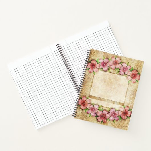 Alte Blumentapete Notizblock (Innenseite)
