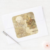 Alte Blumentapete Quadratischer Aufkleber (Umschlag)