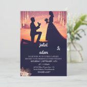 Alte boho rustikale moderne elegante Twilight Wedd Einladung (Stehend Vorderseite)