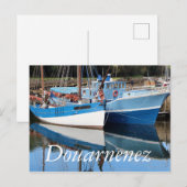Alte Boote im Hafen von Douarnenez Postkarte (Vorne/Hinten)