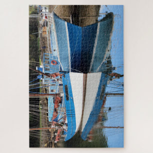 Alte Boote im Hafen von Douarnenez Puzzle