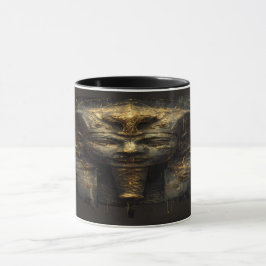 Alte Bosheit Ägyptischer Pharao Schwarz Gold Tasse
