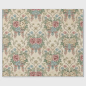 Alte Botanische Blumenmotive Geschenkpapier (Flach)