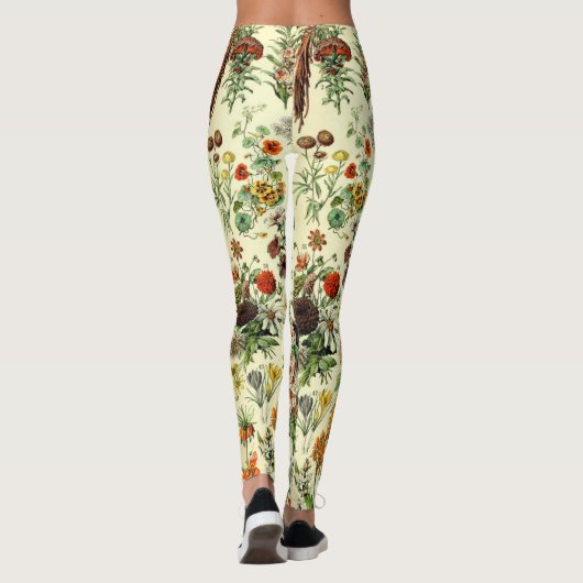 Alte botanische Illustration Leggings (Rückseite)